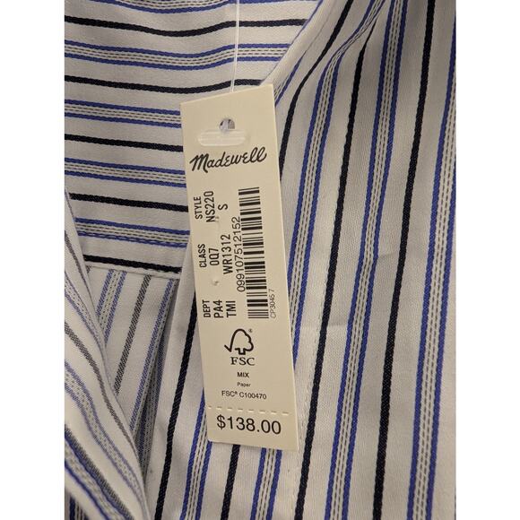 NWT Madewell Y-Neck Relaxed Shirtdress in True Midnight size Small - Picture 7 of 8